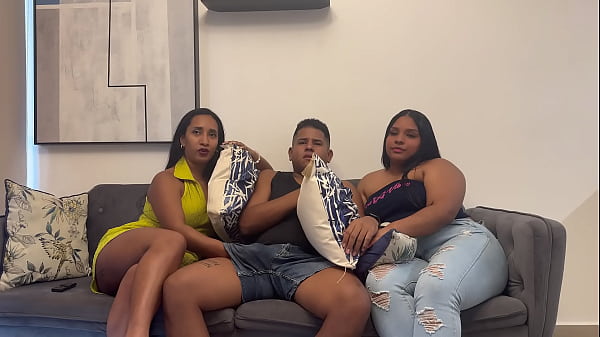 Catching my boyfriend fucking my stepmom. English captions 