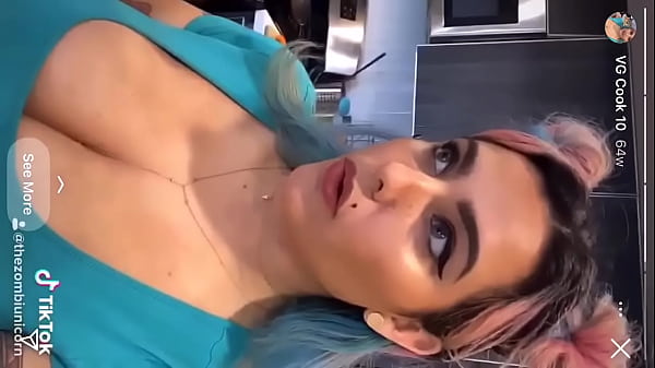 Twitch Thot Natalie Casanova Massive Boobs in a blue shirt 