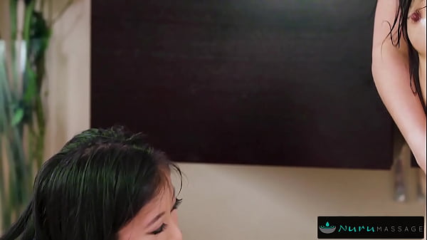 NuruMassage Jade Kush And Her Colleague Compete OverClient's BigDick