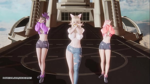 Mmd unis curious ahri akali seraphine