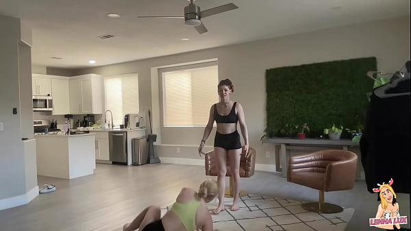 Hot chick wrestles & deadlifts tiny bratty friend 