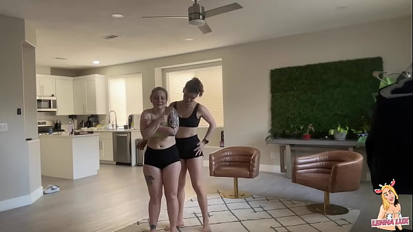 Hot chick wrestles & deadlifts tiny bratty friend 