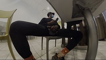 Black dude jerkoff is many public places 