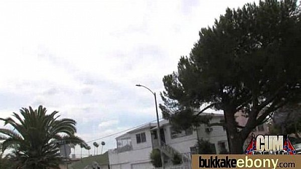 First time ebony with a group of white dicks 2 