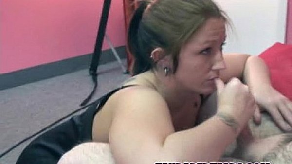 Redhead Zoie Starr is swallowing a stiff cock 