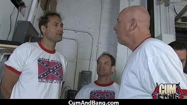 Ebony fucked by a group of white dicks in gangbang 26 