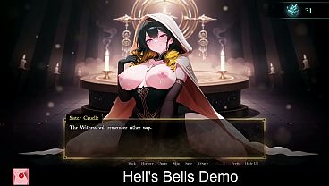 Hell's Bells Demo (free Steam Demo Game) Visual Novel, Sexual Content, Hentai, Nsfw, Nudity, Mature, Anime, Adventure, Singleplayer, 2d, Stylized, Dark Fantasy, Demons, Choices Matter, Story Rich thumbnail