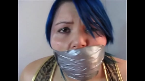 Chubby Girl Selfgagged With Worn Pantygag And Tape Wrap Gag! thumbnail