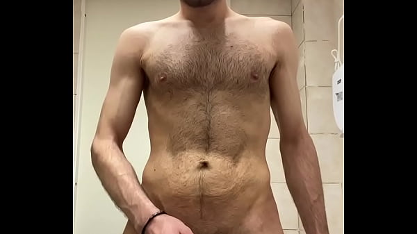 Zeus is entertaining himself. cumming in the toilet in the warehouse. 2 
