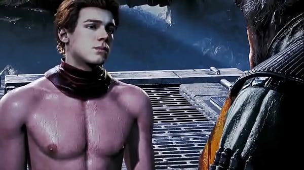 Sexy naked 3D scene in video game 