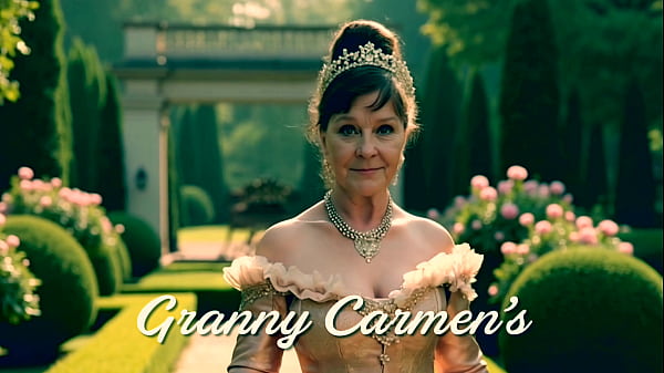 Old vampire fucks until cum is dripping from her pussy 