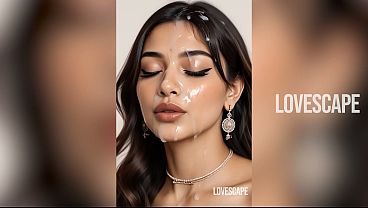 Busty desi milf services a room full of men 