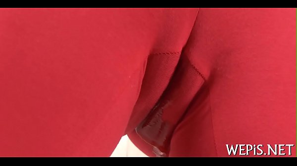 Legal age teenager is pissing on a table 