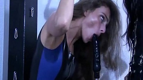 Lesbian domina ties up her girl 