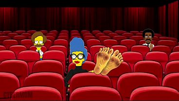 The dirty wrinkled soles of marge simpson's feet tarantino parody 