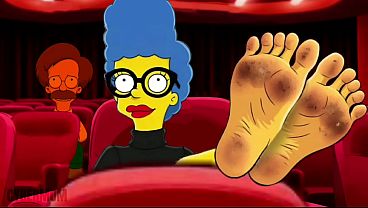 The dirty wrinkled soles of marge simpson's feet tarantino parody 