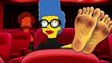 The Dirty Wrinkled Soles Of Marge Simpson'_s Feet. Tarantino Parody