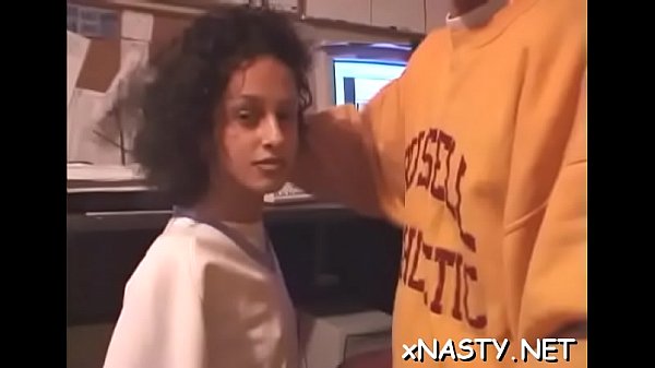 That hottie goes nuts over his huge cock