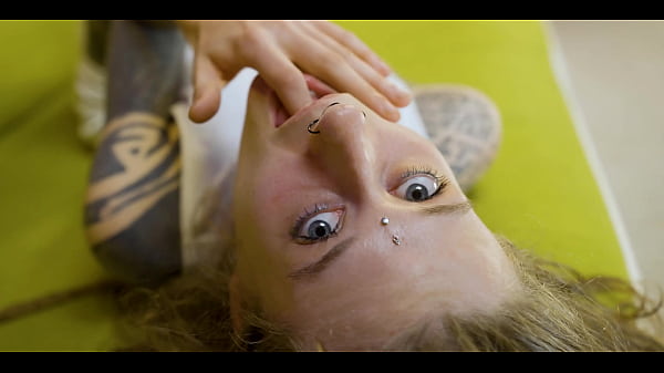 Heavily tattooed girl deepthroats and takes long cock into her pierced pussy