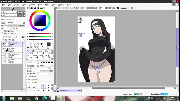 Drawing Ecchi Upskirt Panties Black_Clover Repost