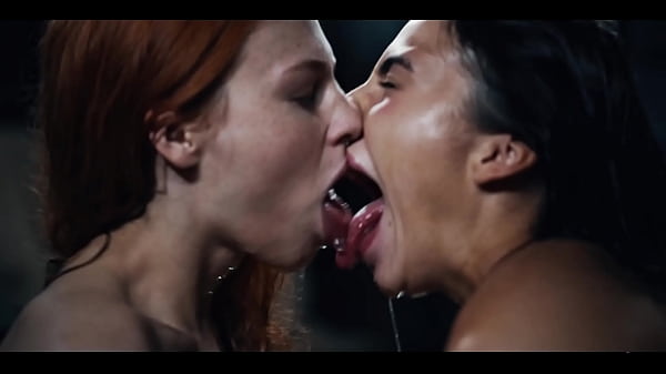 Brunette & redhead lesbian sex extreme girl on girl action with pussy licking scissoring & more