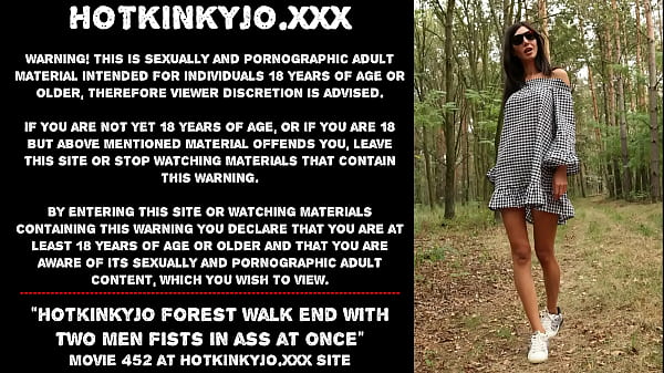 Hotkinkyjo forestwalk end with two men fists in_ass at once