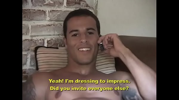 Two guys Hugo Fragg and Bred suck and fuck outdoors 