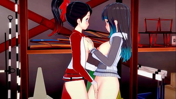 Grace And Maria PlayWith Eachother_In The Gym Storage Room