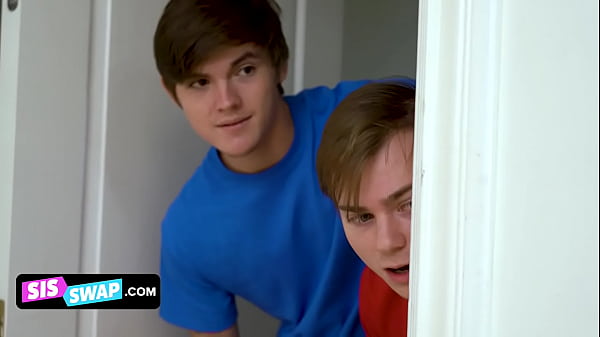 SisSwap - Hot College Besties Explore Their Sexuality When Their Stepbrothers Caught Them 