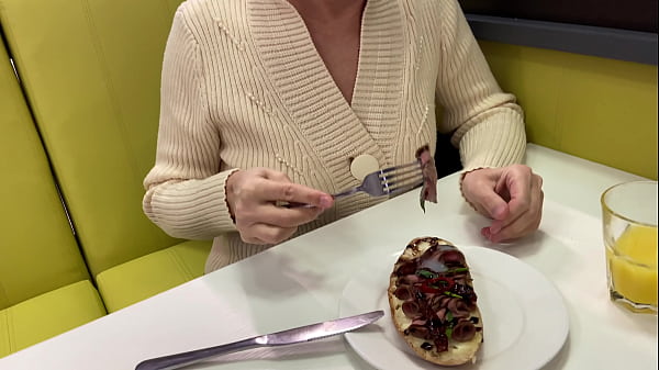 Play MP4 - Milf public sperm eating &period;