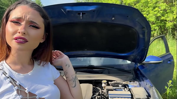 I Asked The Bitch To Help Fix The Car, But She Helped My Dick. thumbnail