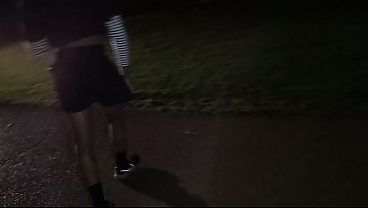 Slutty Bubble Booty Femboy gets Oiled Up in Public Park and Fucks Pocket Pussy with Thick Girlcock (Teaser) 