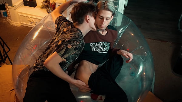 Inflatable chair enough for two!( Blowjob. Handjob. Anal.) 