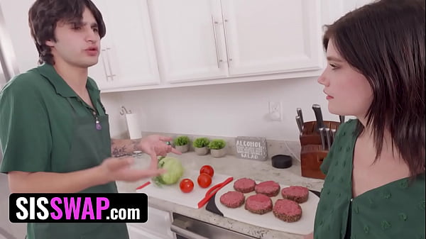 Play MP4 - SisSwap - Two Hotties Corra Cox and Samantha Black Swap And Fuck Their Step Studs After Lost Bet