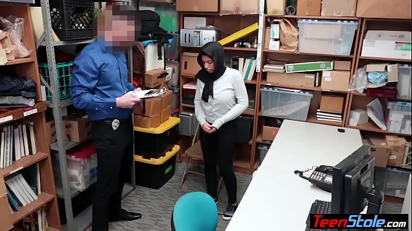 Hugetitted muslim teen thief_fucked hard by a mall cop