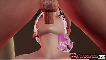 Lilian in fishnet stockings hot hentai featuring free hands blowjob swallowing sitting huge cock stroking & hardcore irrumatio concluding with a face cum