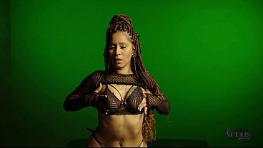 Ebony Goddess with Braids: A Full Naked Striptease and Explosive Solo Sex Session video thumbnail