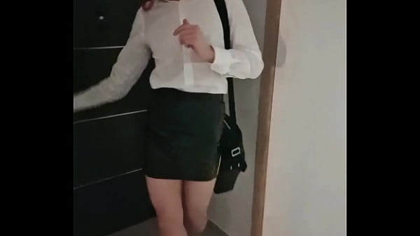 TS boss in sheer pantyhose and high heels fetish 