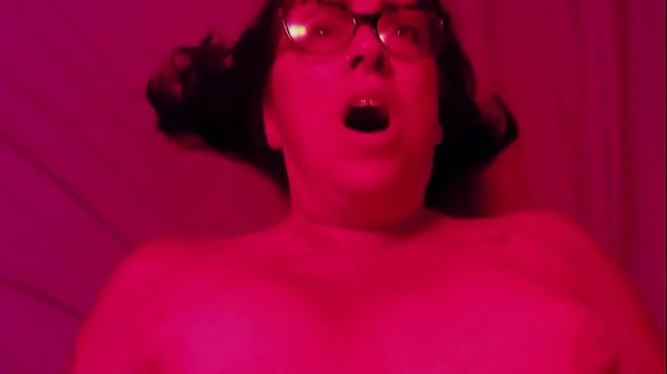 Chubby big tit emo wife gets fucked until she has an orgasm with my cock in her filmed in halloween lights