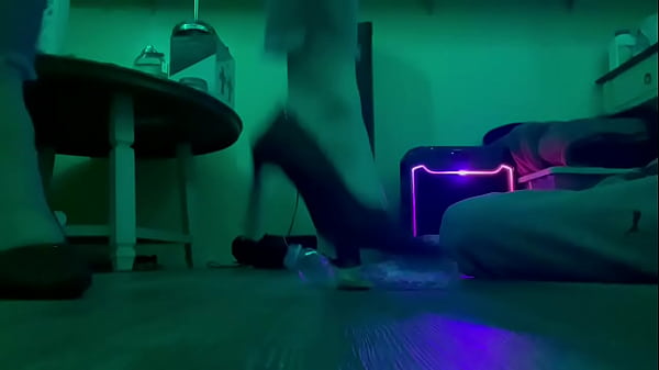 Sexy heels crush water_bottle