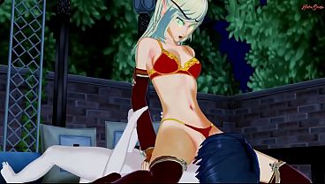 Blonde Warcraft Elf Gets Her Pussy Eaten Before Riding A Guys Cock. thumbnail