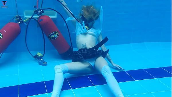 Blonde skinny wetlook scuba new scene w49 
