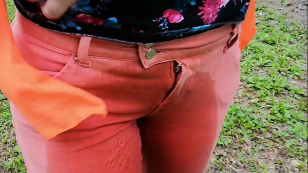Desperate Pee In Jeans Outdoor And Wet Her Jeans thumbnail