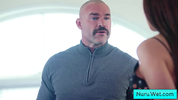 Sexy and bustybrunette babe prepare her client for a_wet slippery nuru massage Charles Dera Sheena Ryder Melissa Stratton