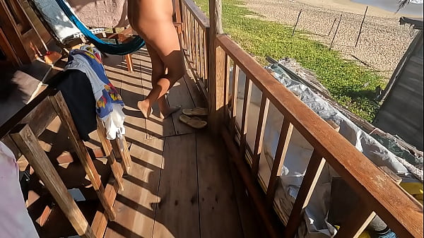 Nonton A Nice Blowjob On The Terrace Overlooking The Beach thumbnail