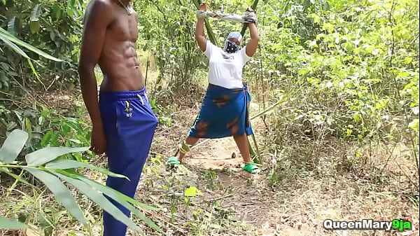 Play MP4 - Hot ebony babe got tied up in a bomboo and fucked hard