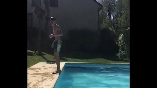 Me jumping in pool