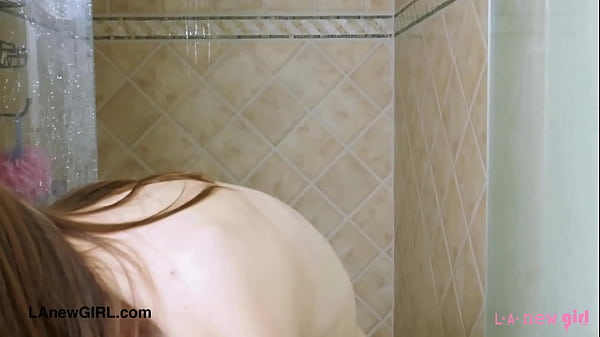 Gorgeous tall model took a shower