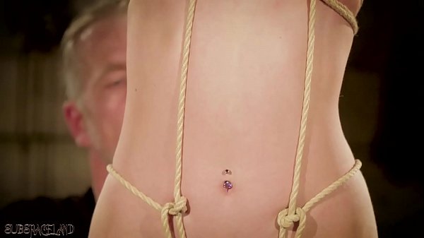 Rough bondage fucking for young dirty slut 