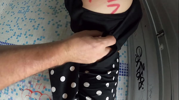 Exposing ass in the bathroom 